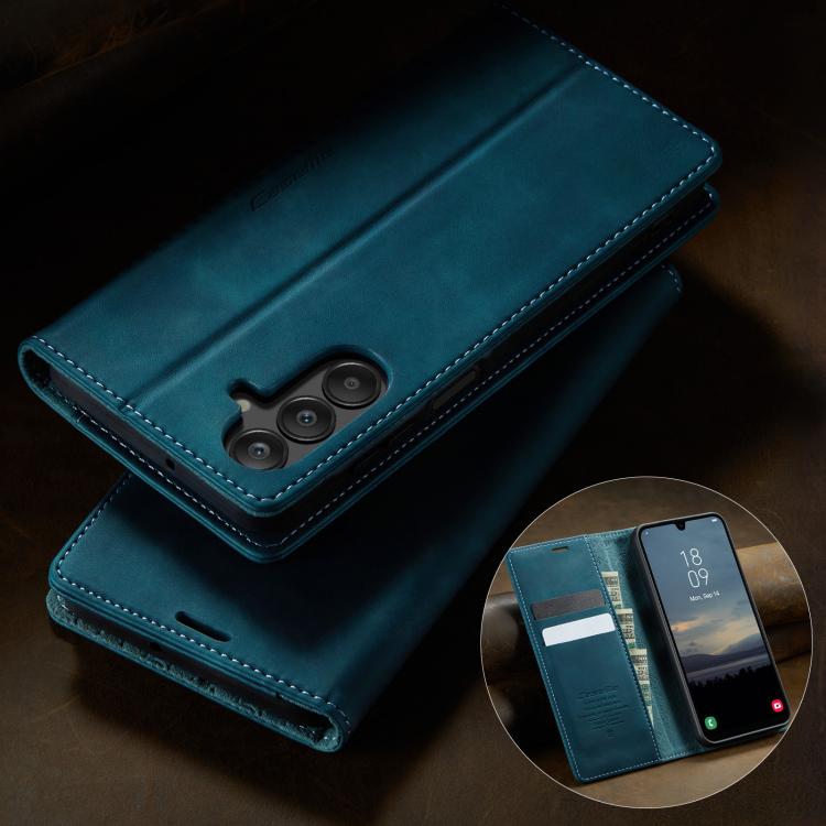 For Samsung Galaxy A16 5G CaseMe 033 Calf Leather Lining Microfibre RFID Blocking Phone Case