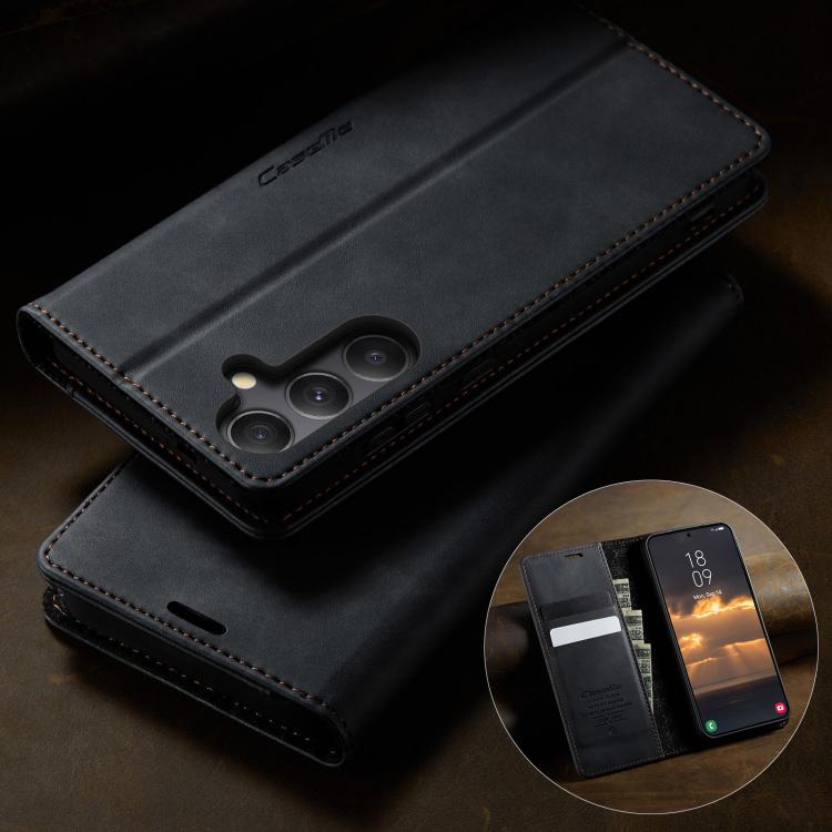 For Samsung Galaxy A34 5G CaseMe 033 Calf Leather Lining Microfibre RFID Blocking Phone Case