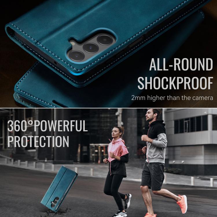 For Samsung Galaxy A55 CaseMe 033 Calf Leather Lining Microfibre RFID Blocking Phone Case