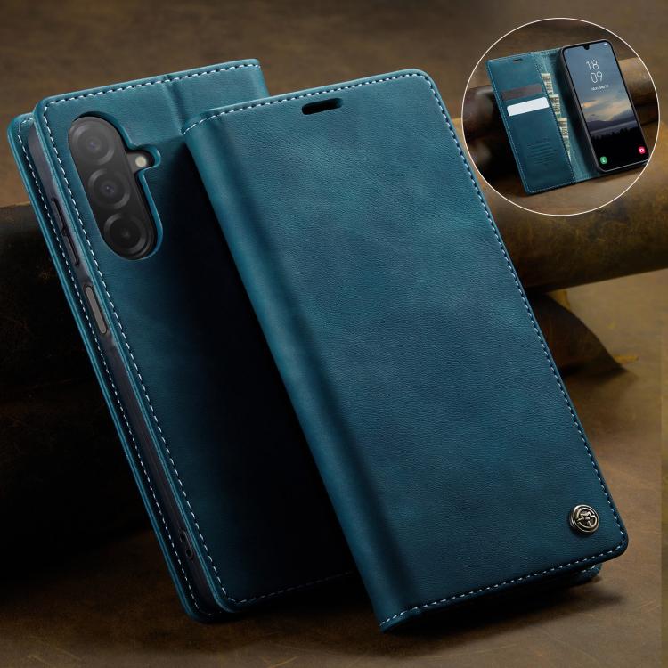 For Samsung Galaxy A26 CaseMe 033 Calf Leather Lining Microfibre RFID Blocking Phone Case