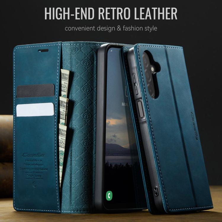For Samsung Galaxy A26 CaseMe 033 Calf Leather Lining Microfibre RFID Blocking Phone Case