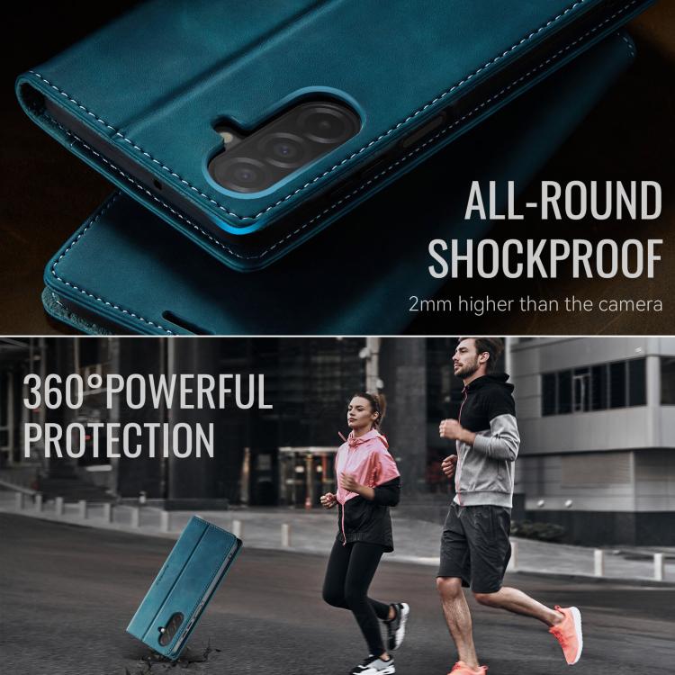 For Samsung Galaxy A26 CaseMe 033 Calf Leather Lining Microfibre RFID Blocking Phone Case