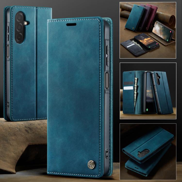 For Samsung Galaxy A26 CaseMe 033 Calf Leather Lining Microfibre RFID Blocking Phone Case