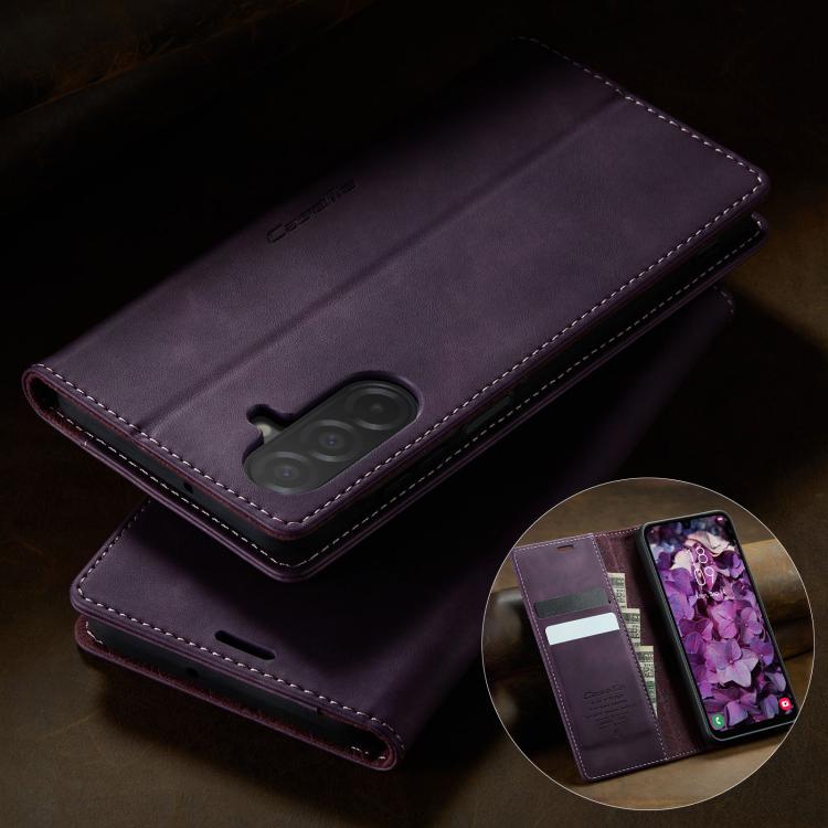 For Samsung Galaxy A26 CaseMe 033 Calf Leather Lining Microfibre RFID Blocking Phone Case