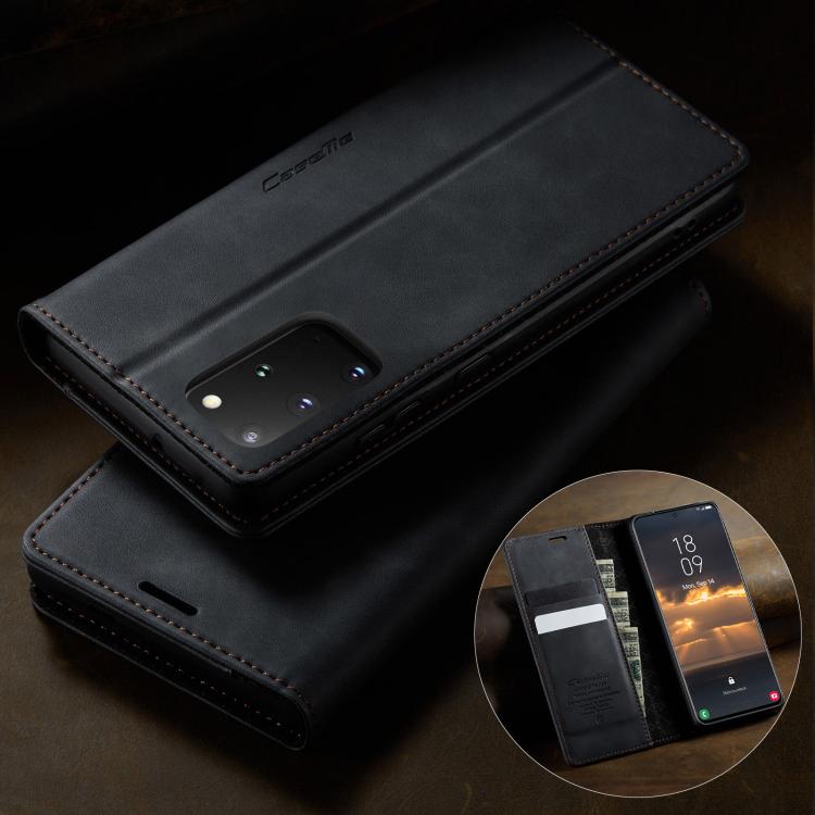 For Samsung Galaxy S20+ CaseMe 033 Calf Leather Lining Microfibre RFID Blocking Phone Case