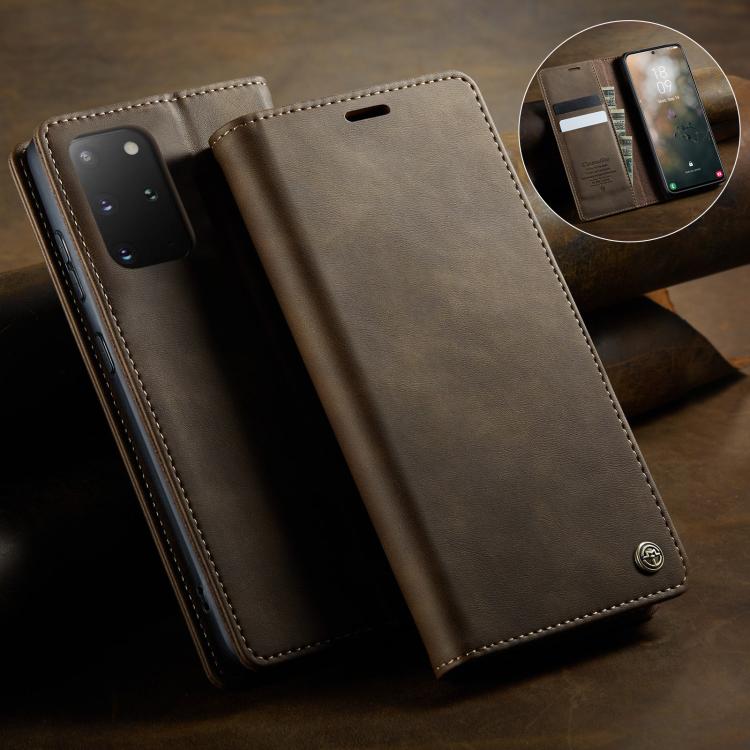 For Samsung Galaxy S20+ CaseMe 033 Calf Leather Lining Microfibre RFID Blocking Phone Case