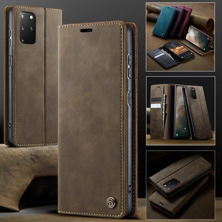 For Samsung Galaxy S20+ CaseMe 033 Calf Leather Lining Microfibre RFID Blocking Phone Case
