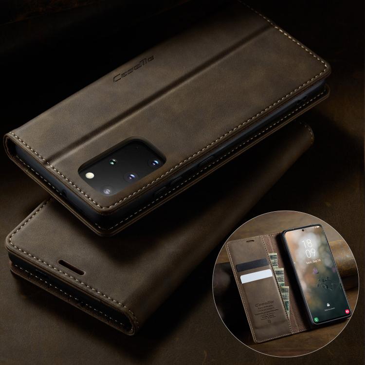For Samsung Galaxy S20+ CaseMe 033 Calf Leather Lining Microfibre RFID Blocking Phone Case