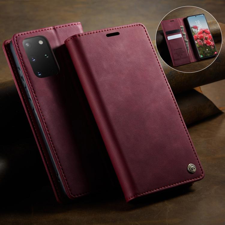 For Samsung Galaxy S20+ CaseMe 033 Calf Leather Lining Microfibre RFID Blocking Phone Case