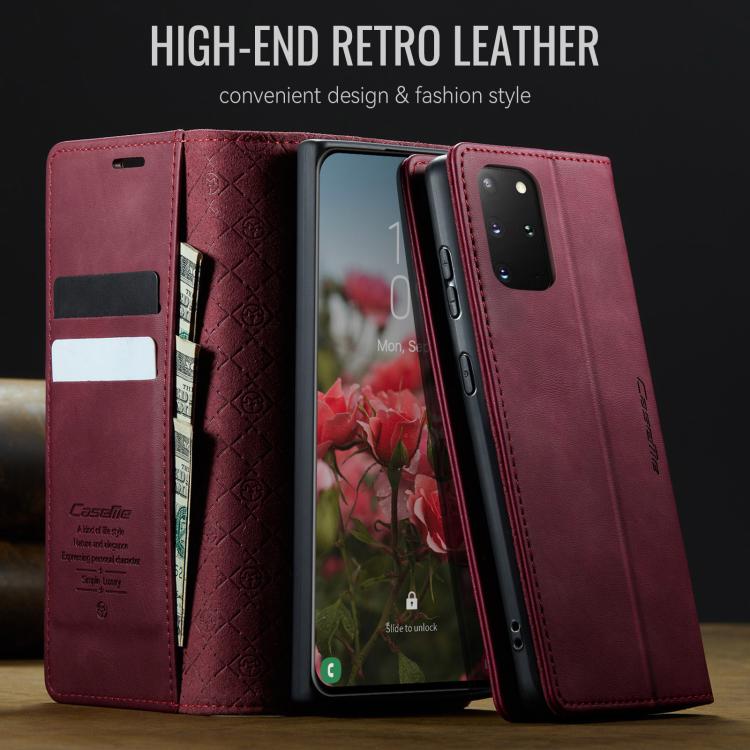 For Samsung Galaxy S20+ CaseMe 033 Calf Leather Lining Microfibre RFID Blocking Phone Case