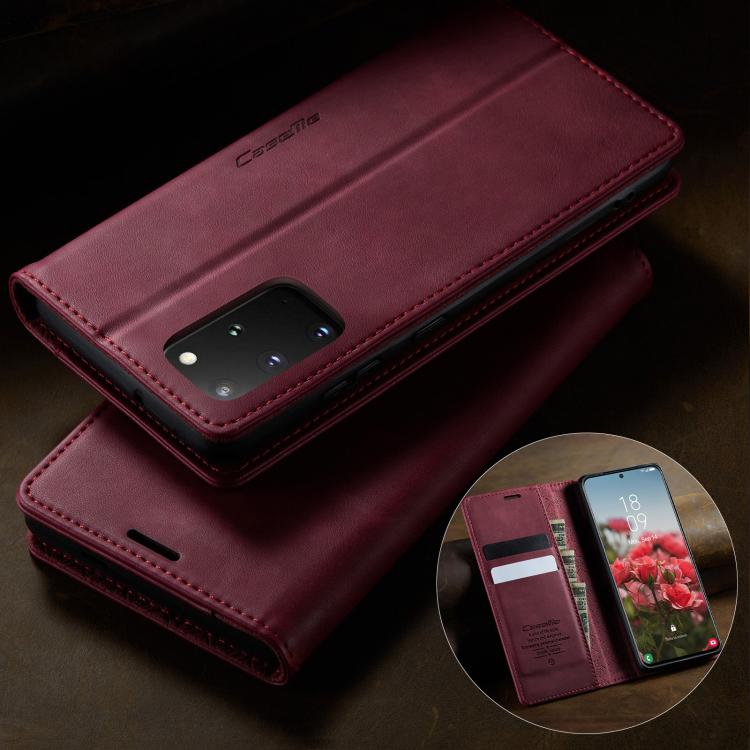 For Samsung Galaxy S20+ CaseMe 033 Calf Leather Lining Microfibre RFID Blocking Phone Case