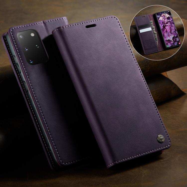For Samsung Galaxy S20+ CaseMe 033 Calf Leather Lining Microfibre RFID Blocking Phone Case