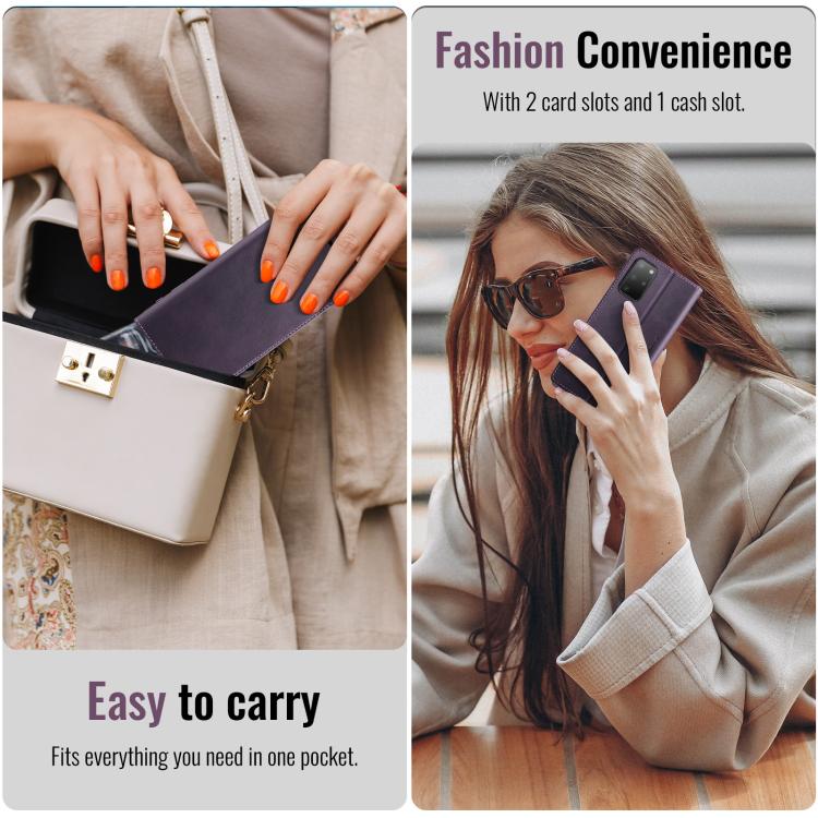 For Samsung Galaxy S20+ CaseMe 033 Calf Leather Lining Microfibre RFID Blocking Phone Case