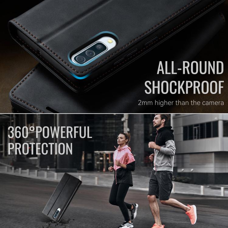 For Samsung Galaxy A50s / A30s CaseMe 033 Calf Leather Lining Microfibre RFID Blocking Phone Case