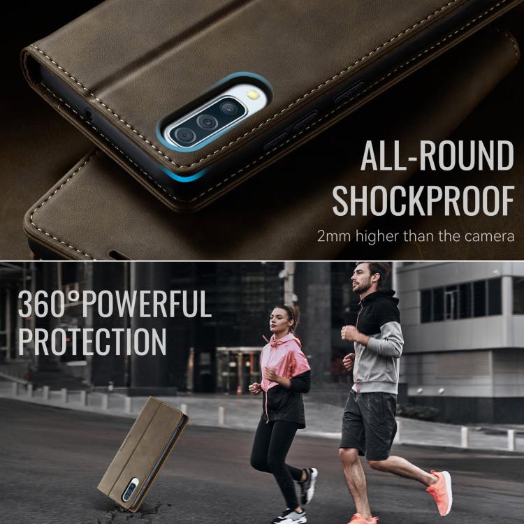For Samsung Galaxy A50s / A30s CaseMe 033 Calf Leather Lining Microfibre RFID Blocking Phone Case