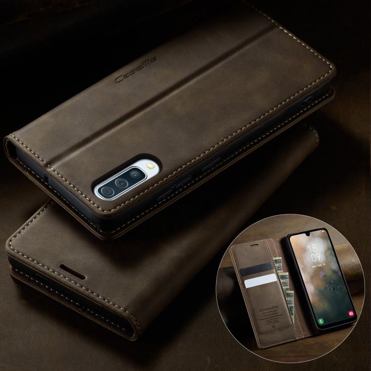 For Samsung Galaxy A50s / A30s CaseMe 033 Calf Leather Lining Microfibre RFID Blocking Phone Case