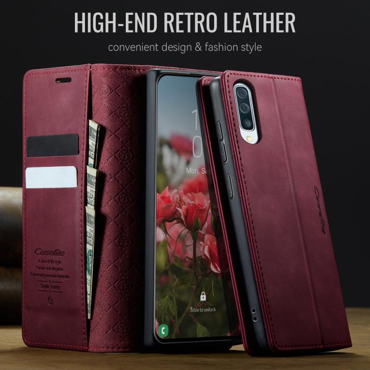 For Samsung Galaxy A50s / A30s CaseMe 033 Calf Leather Lining Microfibre RFID Blocking Phone Case