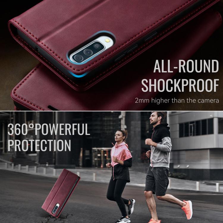 For Samsung Galaxy A50s / A30s CaseMe 033 Calf Leather Lining Microfibre RFID Blocking Phone Case