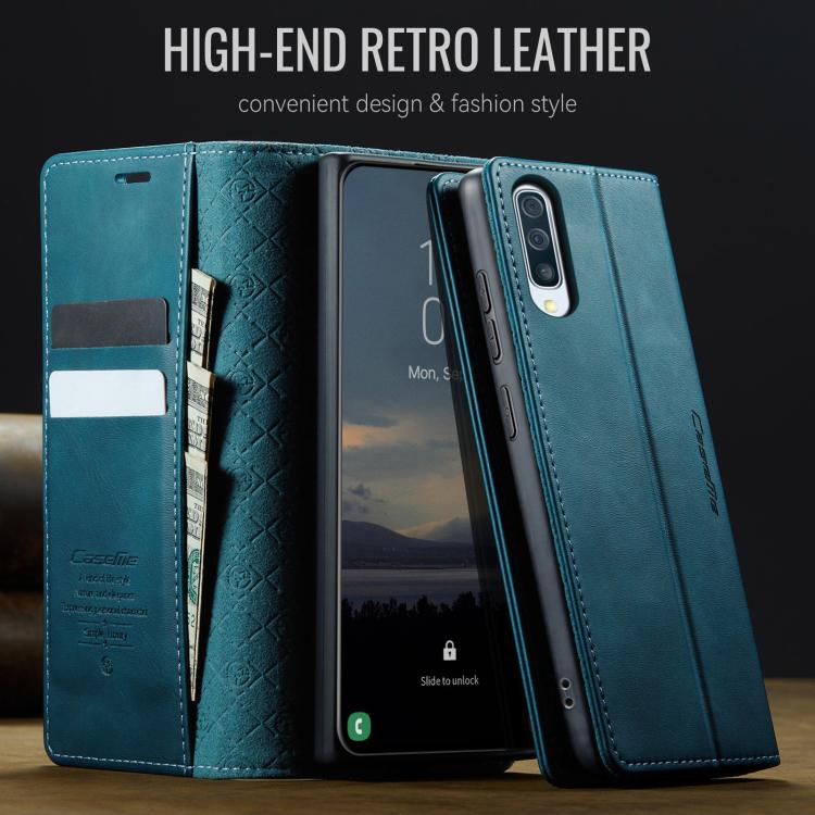For Samsung Galaxy A50s / A30s CaseMe 033 Calf Leather Lining Microfibre RFID Blocking Phone Case