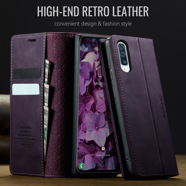 For Samsung Galaxy A50s / A30s CaseMe 033 Calf Leather Lining Microfibre RFID Blocking Phone Case