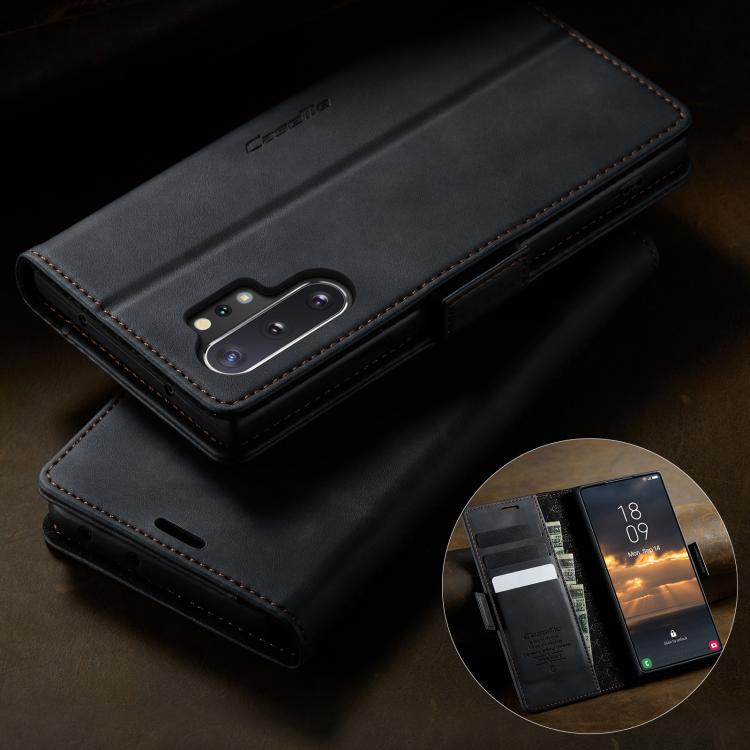 For Samsung Galaxy Note10+ CaseMe 033 Calf Leather Lining Microfibre RFID Blocking Phone Case