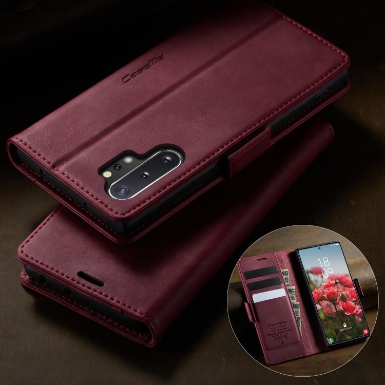 For Samsung Galaxy Note10+ CaseMe 033 Calf Leather Lining Microfibre RFID Blocking Phone Case