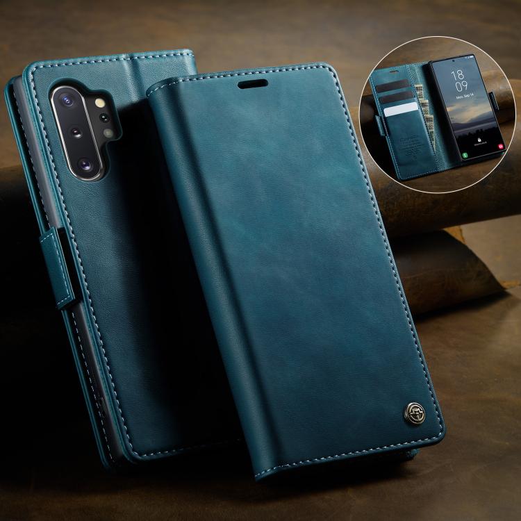 For Samsung Galaxy Note10+ CaseMe 033 Calf Leather Lining Microfibre RFID Blocking Phone Case