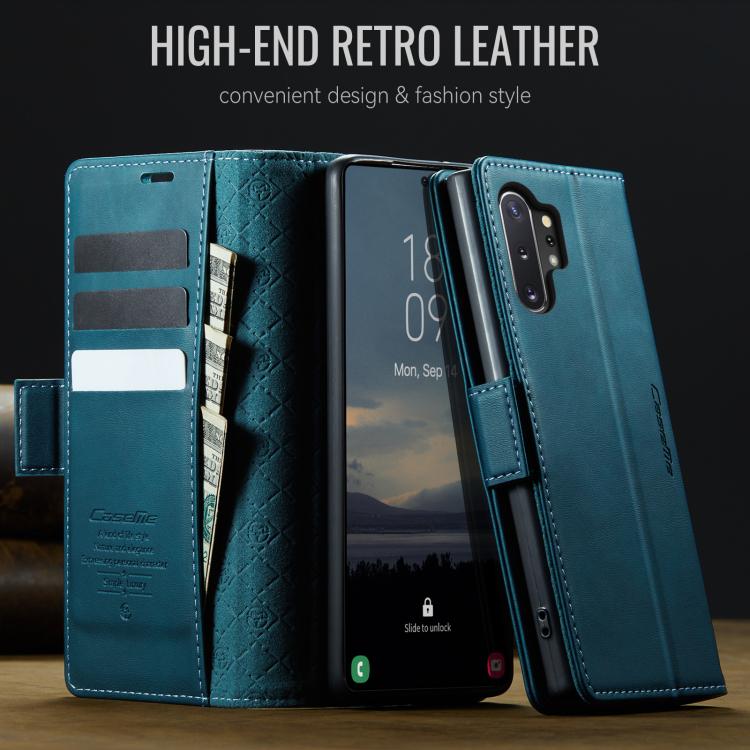 For Samsung Galaxy Note10+ CaseMe 033 Calf Leather Lining Microfibre RFID Blocking Phone Case