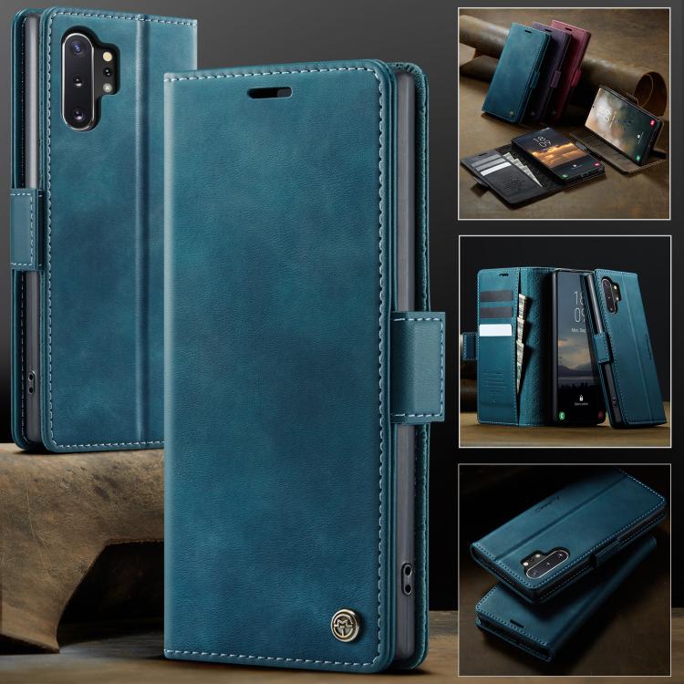 For Samsung Galaxy Note10+ CaseMe 033 Calf Leather Lining Microfibre RFID Blocking Phone Case