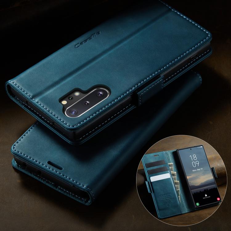 For Samsung Galaxy Note10+ CaseMe 033 Calf Leather Lining Microfibre RFID Blocking Phone Case
