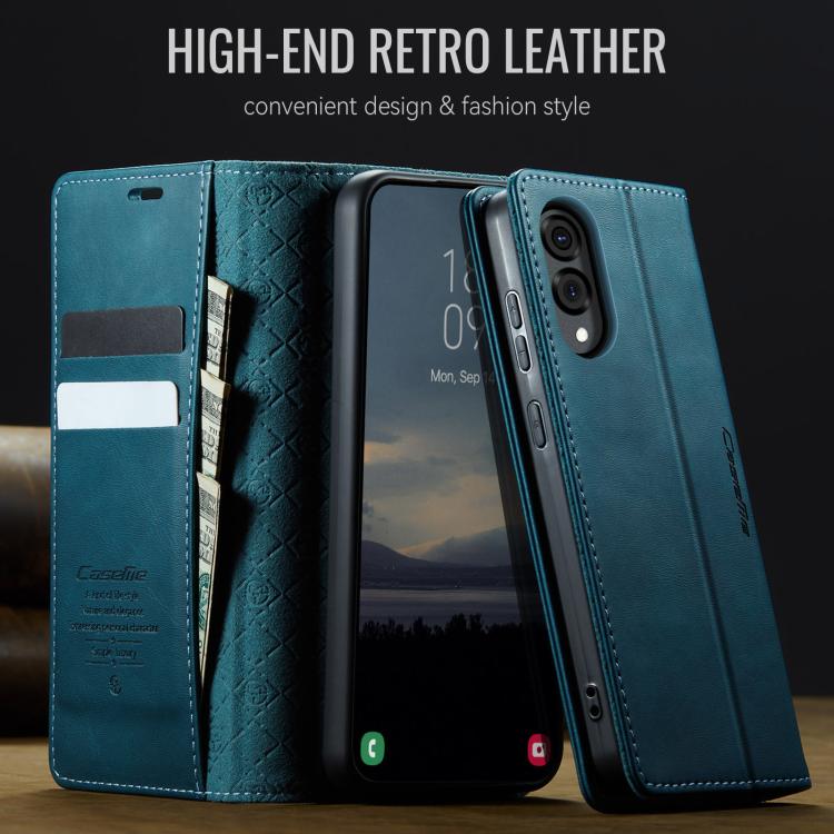 For Samsung Galaxy S25 Edge CaseMe 033 Calf Leather Lining Microfibre RFID Blocking Phone Case