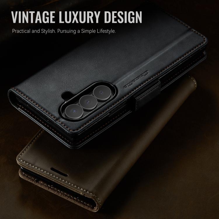 For Samsung Galaxy Z Fold7 5G CaseMe 033 Calf Leather Lining Microfibre RFID Blocking Phone Case
