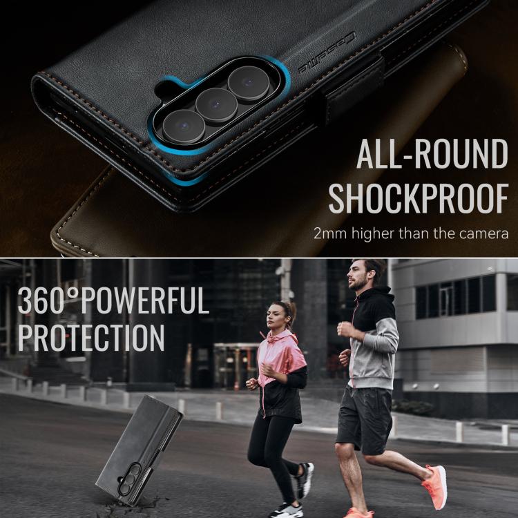 For Samsung Galaxy Z Fold7 5G CaseMe 033 Calf Leather Lining Microfibre RFID Blocking Phone Case