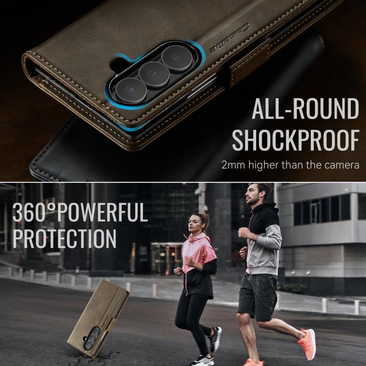 For Samsung Galaxy Z Fold7 5G CaseMe 033 Calf Leather Lining Microfibre RFID Blocking Phone Case