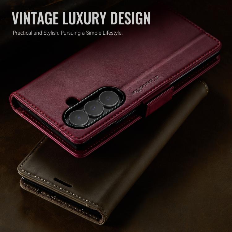 For Samsung Galaxy Z Fold7 5G CaseMe 033 Calf Leather Lining Microfibre RFID Blocking Phone Case