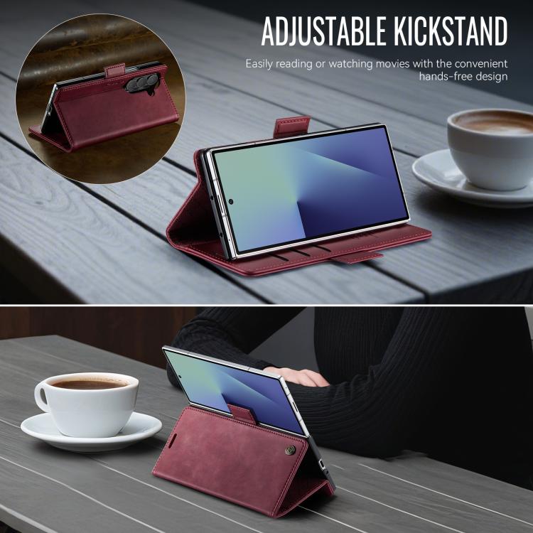 For Samsung Galaxy Z Fold7 5G CaseMe 033 Calf Leather Lining Microfibre RFID Blocking Phone Case