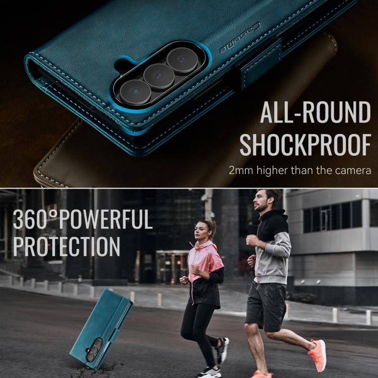 For Samsung Galaxy Z Fold7 5G CaseMe 033 Calf Leather Lining Microfibre RFID Blocking Phone Case