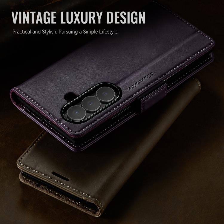 For Samsung Galaxy Z Fold7 5G CaseMe 033 Calf Leather Lining Microfibre RFID Blocking Phone Case