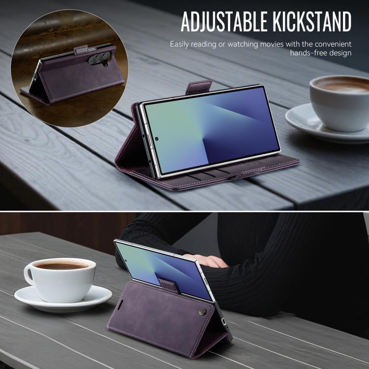 For Samsung Galaxy Z Fold7 5G CaseMe 033 Calf Leather Lining Microfibre RFID Blocking Phone Case