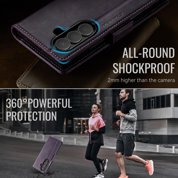 For Samsung Galaxy Z Fold7 5G CaseMe 033 Calf Leather Lining Microfibre RFID Blocking Phone Case