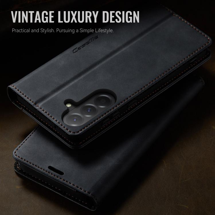 For Samsung Galaxy A17 CaseMe 033 Calf Leather Lining Microfibre RFID Blocking Phone Case