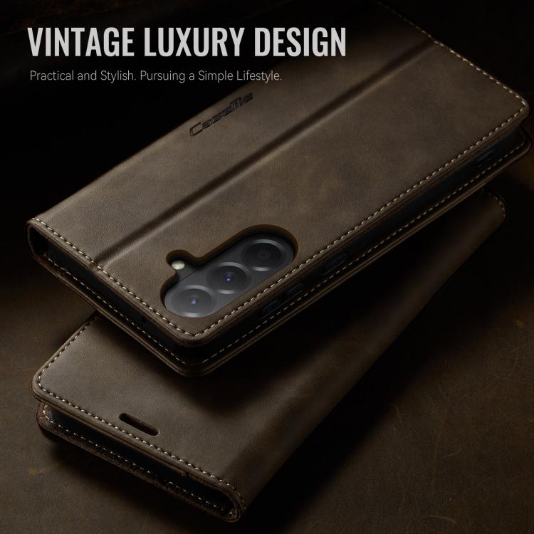 For Samsung Galaxy A17 CaseMe 033 Calf Leather Lining Microfibre RFID Blocking Phone Case