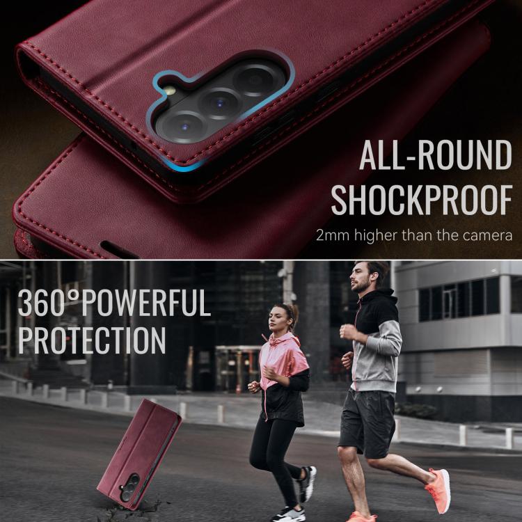 For Samsung Galaxy A17 CaseMe 033 Calf Leather Lining Microfibre RFID Blocking Phone Case