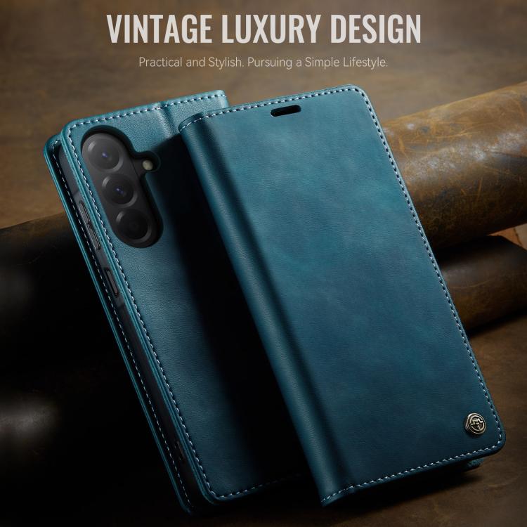 For Samsung Galaxy A17 CaseMe 033 Calf Leather Lining Microfibre RFID Blocking Phone Case