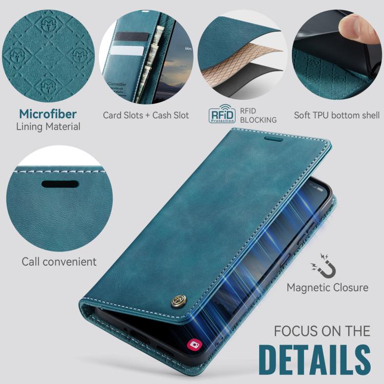 For Samsung Galaxy A17 CaseMe 033 Calf Leather Lining Microfibre RFID Blocking Phone Case