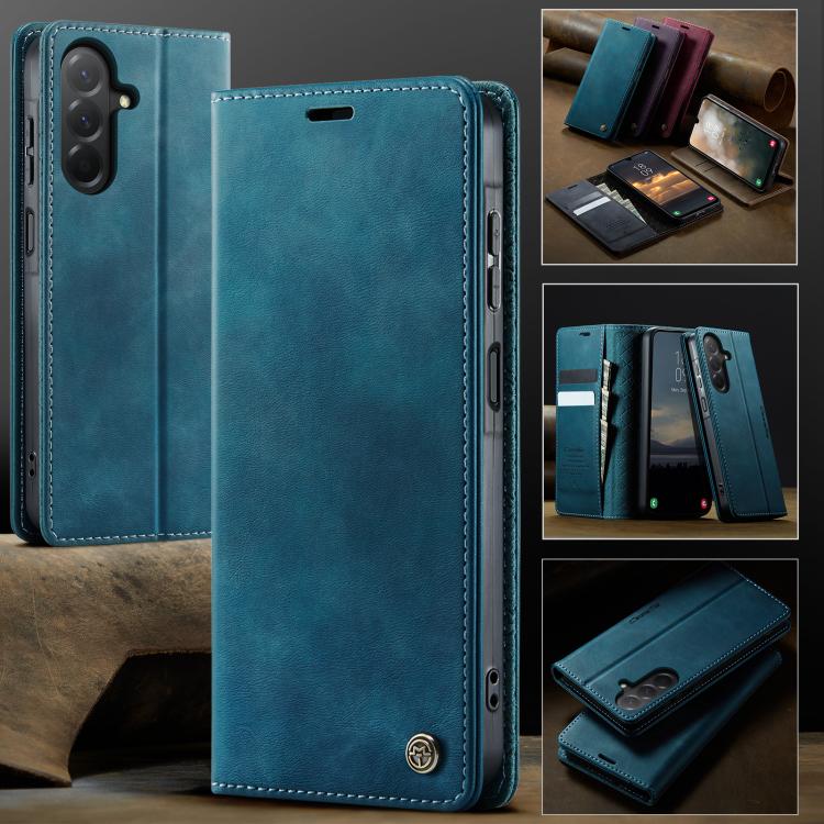 For Samsung Galaxy A17 CaseMe 033 Calf Leather Lining Microfibre RFID Blocking Phone Case