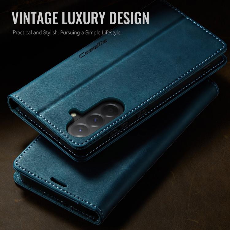 For Samsung Galaxy A17 CaseMe 033 Calf Leather Lining Microfibre RFID Blocking Phone Case