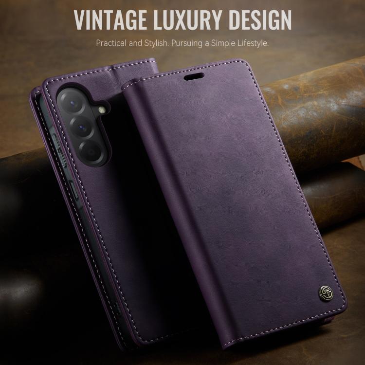 For Samsung Galaxy A17 CaseMe 033 Calf Leather Lining Microfibre RFID Blocking Phone Case