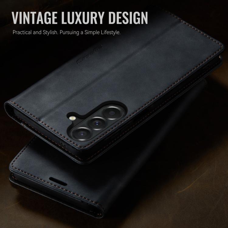 For Galaxy A57 5G CaseMe 033 Calf Leather Lining Microfibre RFID Blocking Phone Case