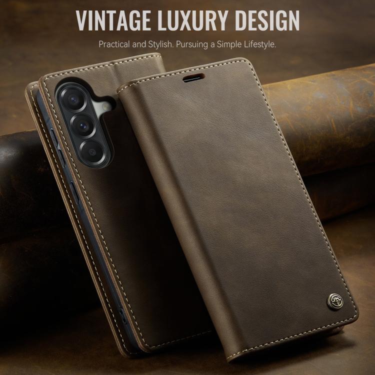 For Galaxy A37 5G CaseMe 033 Calf Leather Lining Microfibre RFID Blocking Phone Case